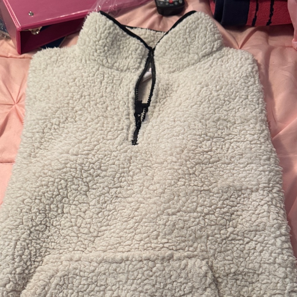 No Boundaries Cream Sherpa Jacket